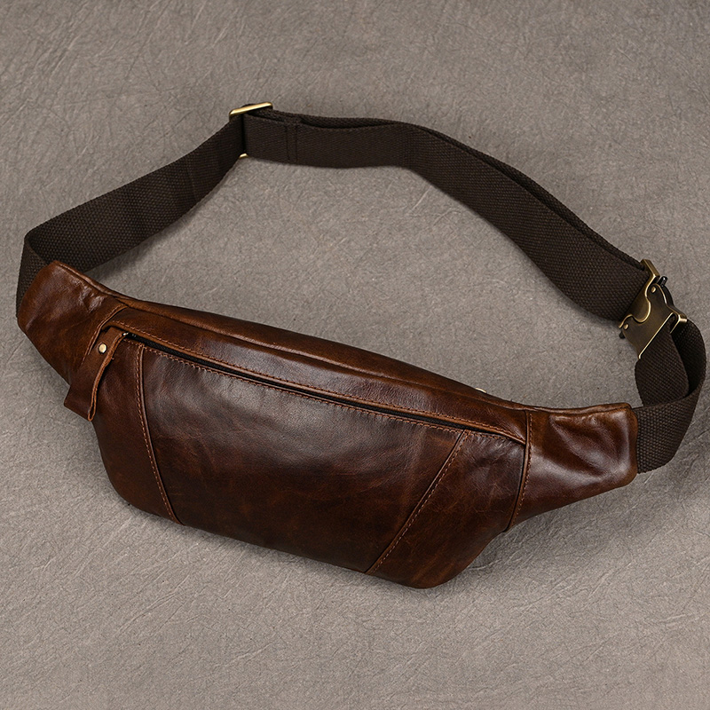 Men Accessories Pack - ผู้ชายหนังกระเป๋าCrossbodyไหล่กระเป๋าสําหรับชายหนังเอวกระเป๋าสําหรับกีฬากลางแจ้งเข็มขัดกระเป๋าขนาดเล็ก