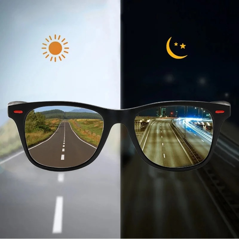 Men'S Accessories Glasses - แว่นกันแดดทรงคลาสสิคสไตล์เรโทรสำหรับผู้ชาย แว่นตากันแดดสำหรับเล่นกีฬากลางแจ้ง มองเห็นได้ทั้งกลางวันและกลางคืน แว่นตาขับรถกลางคืนสำหรับผู้หญิง ป้องกันรังสียูวี 400