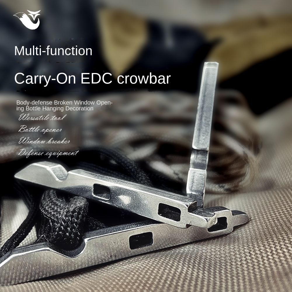 Keychain Multi Tool - พวงกุญแจฉุกเฉินสำหรับทุบกระจกรถยนต์ | เครื่องมือช่วยชีวิตในรถยนต์ EDC พร้อมเหล็กงัดและที่เปิดขวด |