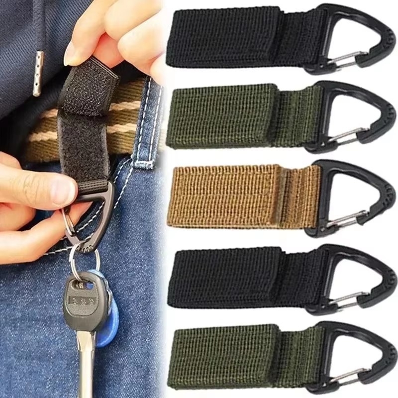 Keychain Multi Tool - คลิปหนีบสายรัดแบบยุทธวิธีสำหรับกิจกรรมกลางแจ้ง 1-4 ชิ้น พร้อมที่เก็บกุญแจ ที่แขวนกระเป๋าเป้ คาราไบเนอร์
