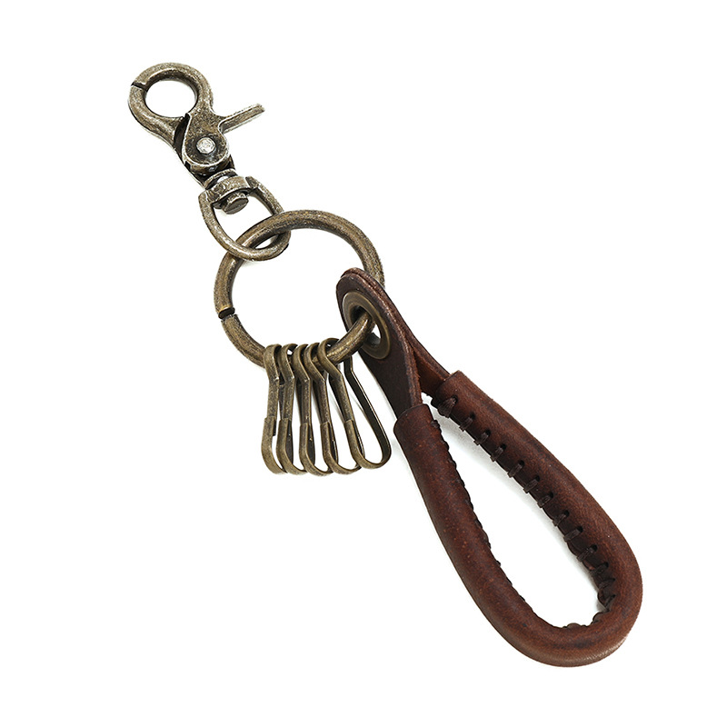 Men Accessories Pk - ของแท้กระเป๋าหนังสำหรับรถยนต์คีย์คลิปแหวน Mini กระเป๋าจริง Cowhide Keychain ผู้หญิงผู้ชาย
