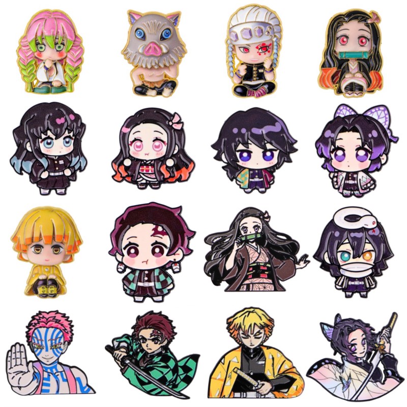 Lapel Pin Enamel - เข็มกลัดเคลือบลายการ์ตูนคิมิโนะเวอร์ชันน่ารัก ตัวการ์ตูนอนิเมะ สำหรับตกแต่งปกเสื้อ กระเป๋าเป้ หมวก เสื้อผ้า