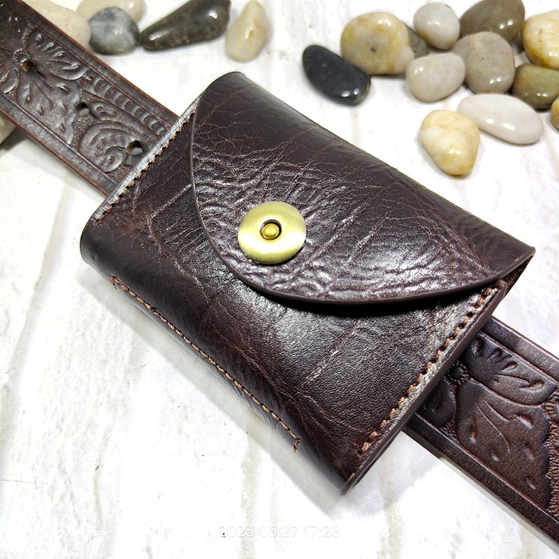 Men Accessories Pack - Blongk กระเป๋าคาดเอวขนาดเล็กแพ็คเข็มขัดสานขนาดเล็กหนังแท้ Fanny-กระเป๋าใส่การ์ดกระเป๋าสตางค์เคสกุญแจรถยนต์ dompet koin ผู้ชาย3618