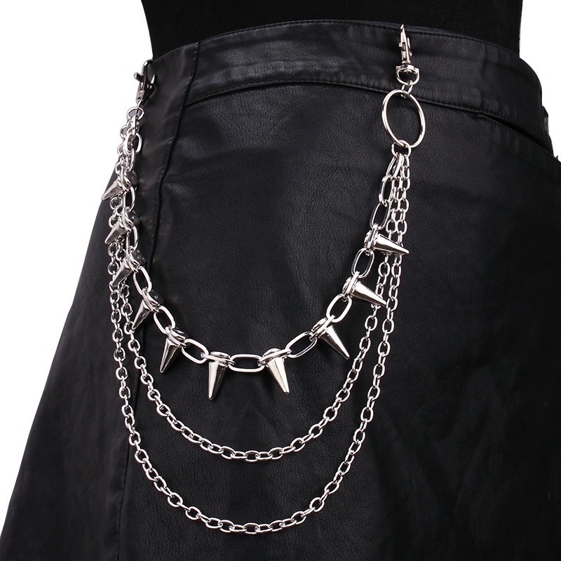 Men'S Accessories For Jeans - โซ่คาดเอวสไตล์ฮิปฮอป พังก์ร็อก เมทัล สำหรับผู้ชายและผู้หญิง ใช้เป็นพวงกุญแจ สายคล้องกางเกง