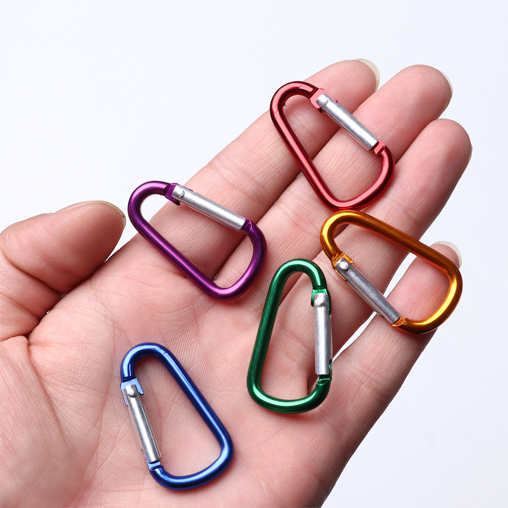 Keychain Multi Tool - Carabiner Camping Hiking Hook ความปลอดภัยอลูมิเนียม D-Ring