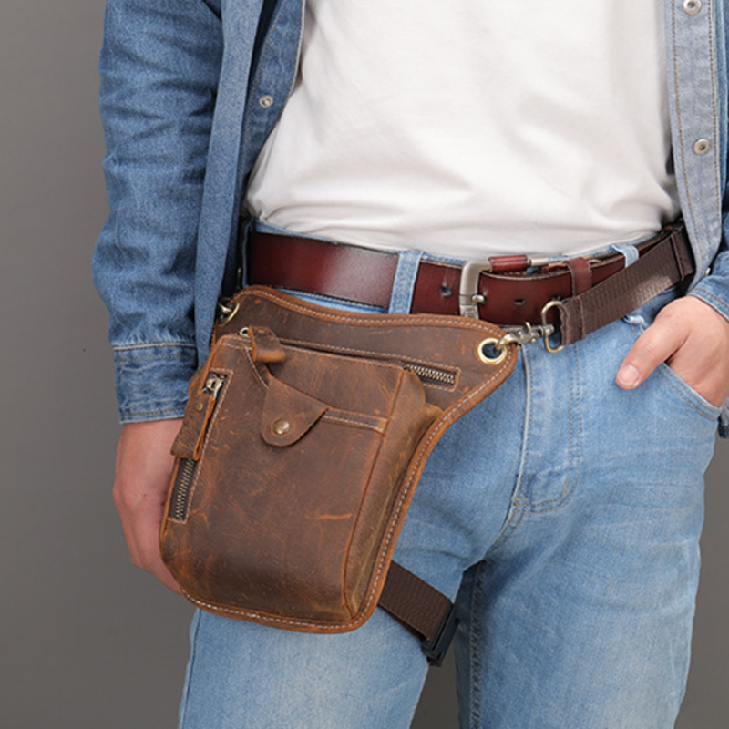 Men Accessories Pack - Vintage Men เอว Fanny Pack วางขา