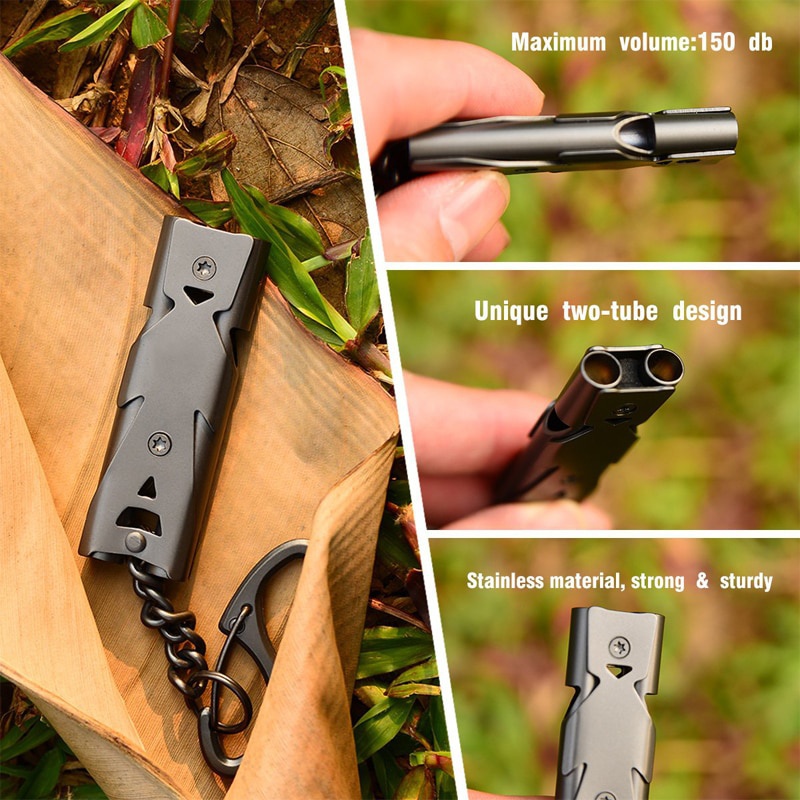 กลางแจ้ง EDC Survival Whistle  - Keychain Multi Tool บทวิจารณ์และราคา