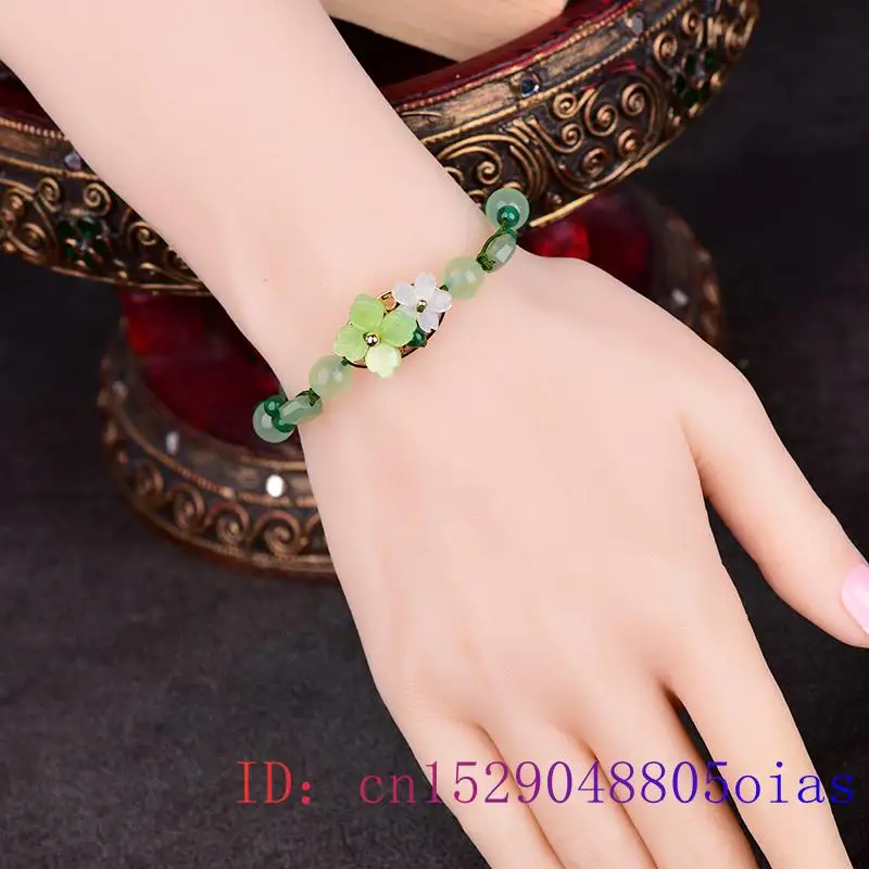สร้อยข้อมือดอกไม้หยกสีเขียวเคร - Bead Bracelet Men บทวิจารณ์และราคา