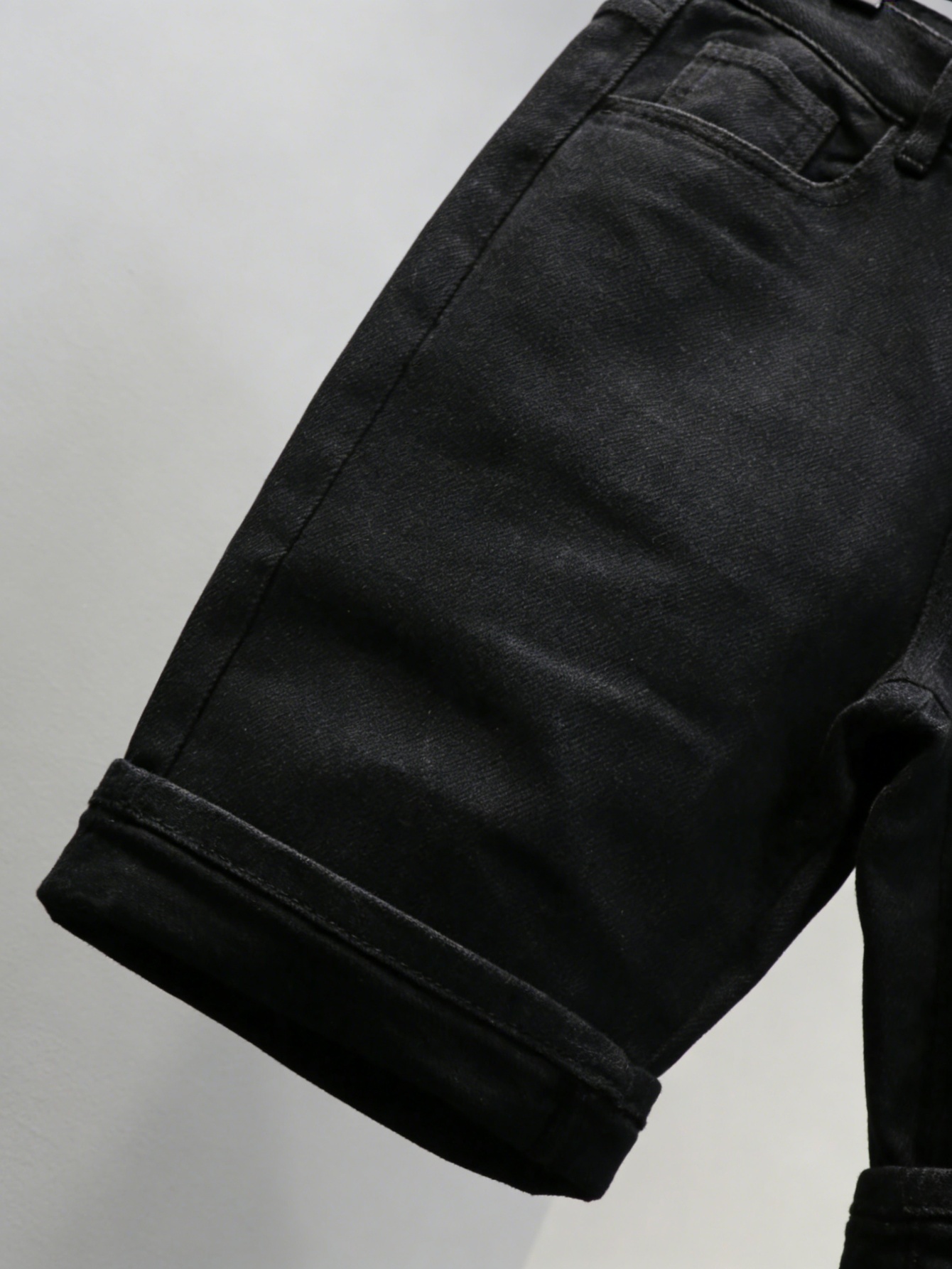 กางเกงยีนส์ขาสั้นสีดำทรงสลิมสำ - Men'S Accessories For Jeans บทวิจารณ์และราคา