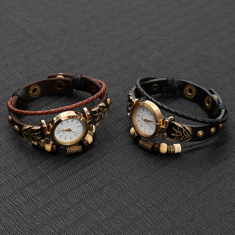 นาฬิกาควอตซ์หนังวินเทจฮิปฮอปพั - Men Accessories Pk บทวิจารณ์และราคา