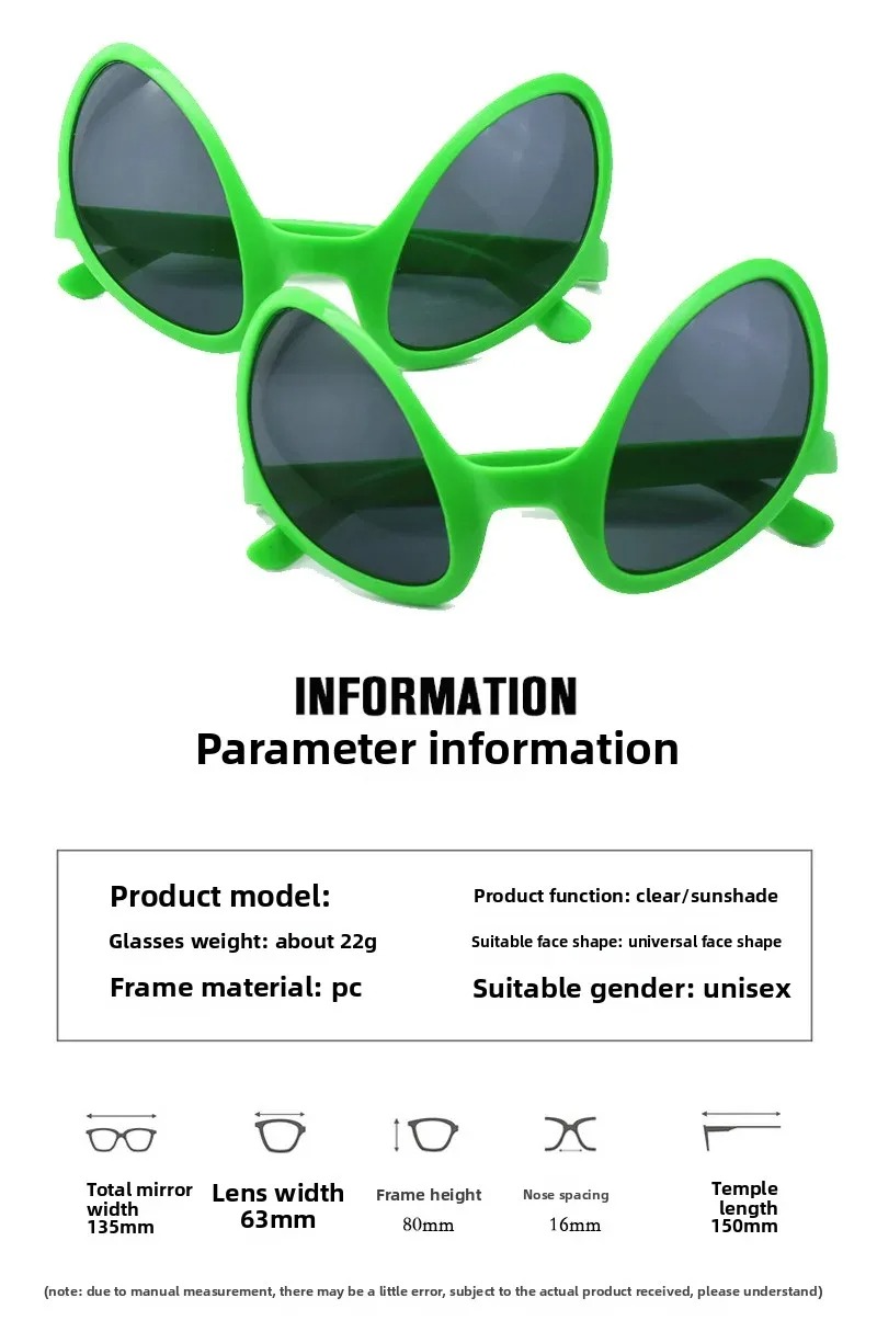สีเขียว Alien Martian Quirky แ - Men'S Accessories Glasses บทวิจารณ์และราคา