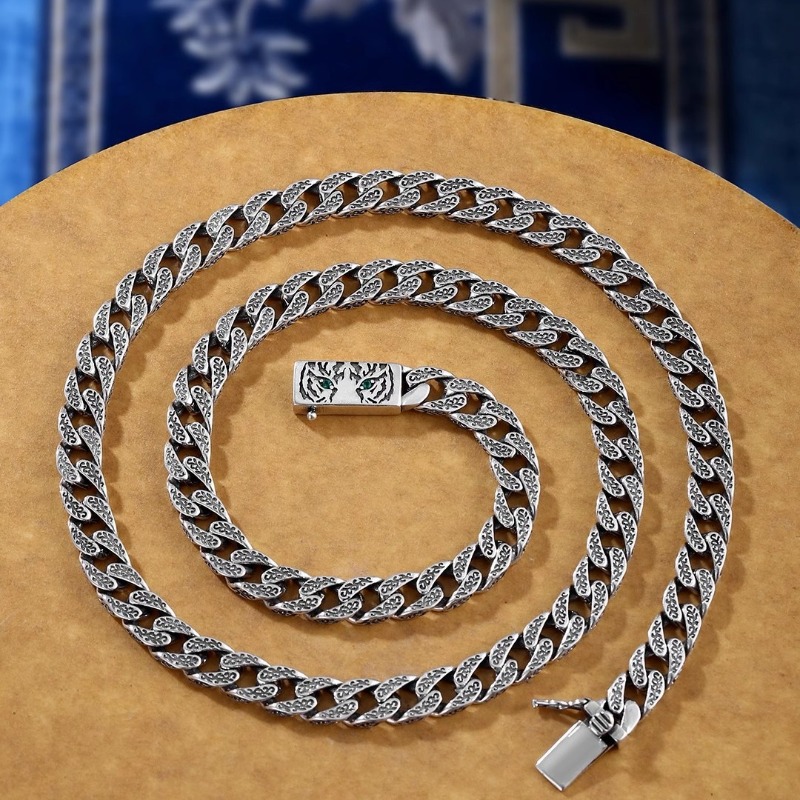 สร้อยคิวบาลายเสือแบบหนาสำหรับผ - Men'S Accessories Instagram บทวิจารณ์และราคา