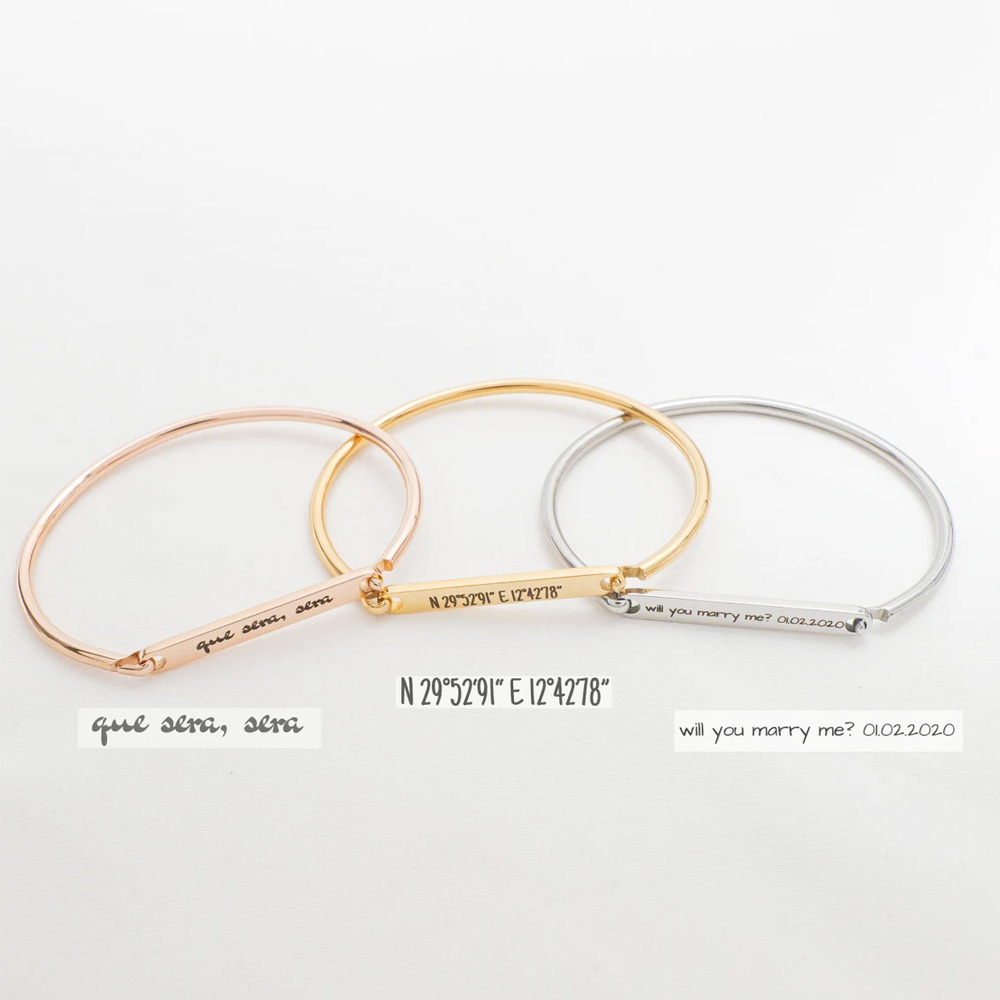 Haiyufly แกะสลักชื่อ Horseshoe - Men'S Accessories Jewelry Bracelet บทวิจารณ์และราคา