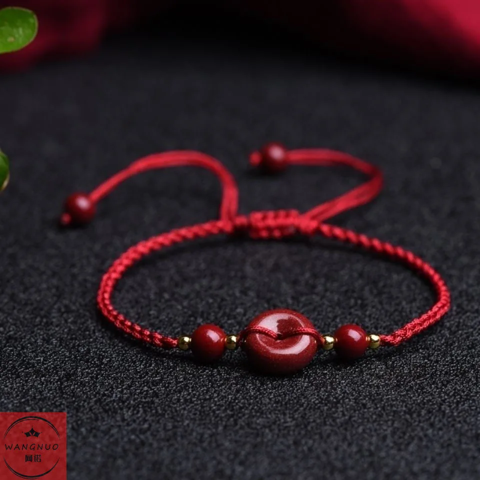 ที่กำหนดเองสีแดงธรรมชาติ Yin Y - Bead Bracelet Men บทวิจารณ์และราคา