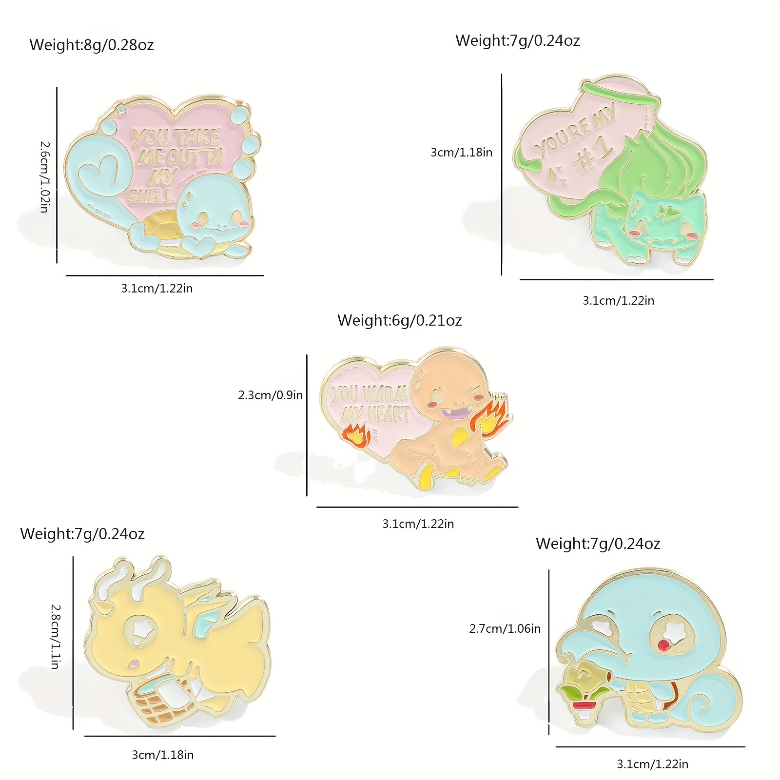 เข็มกลัดอะนิเมะน่ารัก 5 ชิ้น ล - Lapel Pin Enamel บทวิจารณ์และราคา