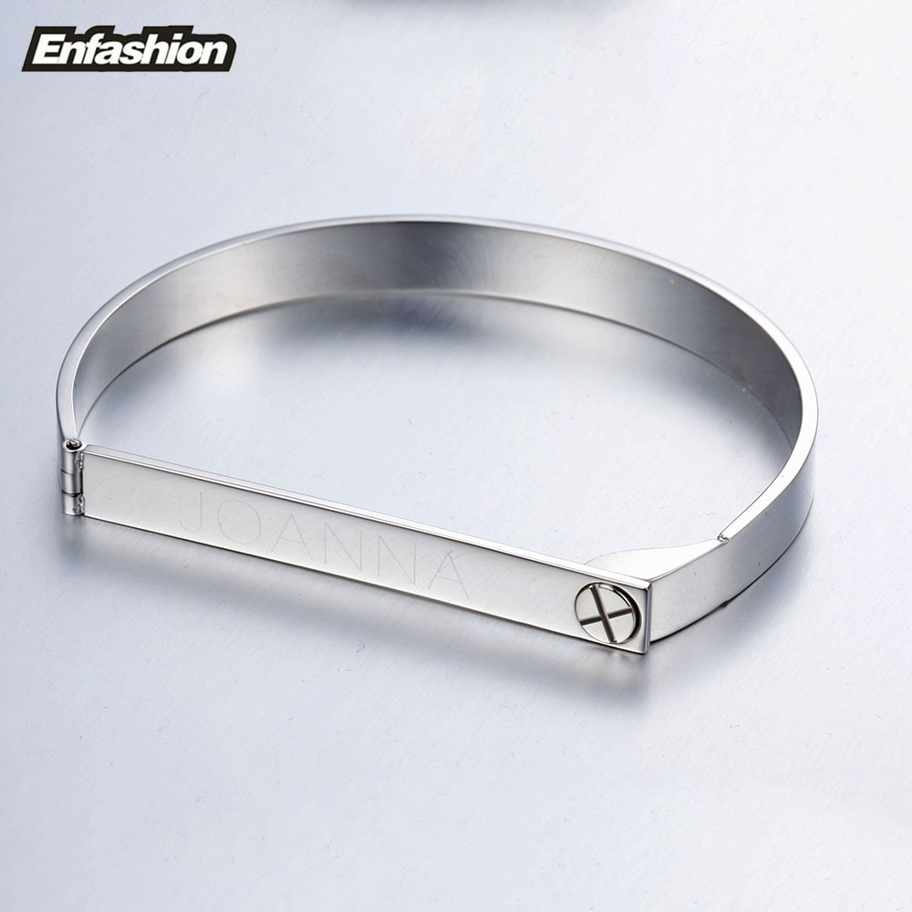 Enfashion ส่วนบุคคลแกะสลักชื่อ - Men'S Accessories Jewelry Bracelet บทวิจารณ์และราคา