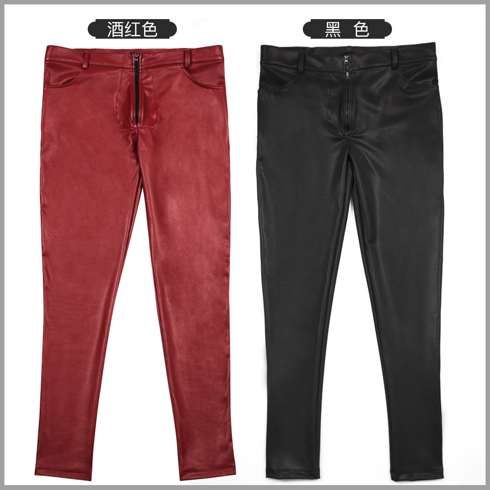 ผู้ชาย PU หนังผอมกางเกงยีนส์สไ - Men'S Accessories For Jeans บทวิจารณ์และราคา