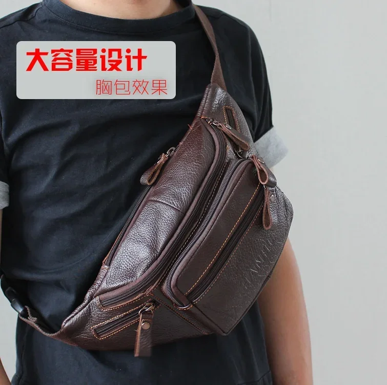 ของแท้ Cowhide หนังเอวกระเป๋าผ - Men Accessories Pack บทวิจารณ์และราคา