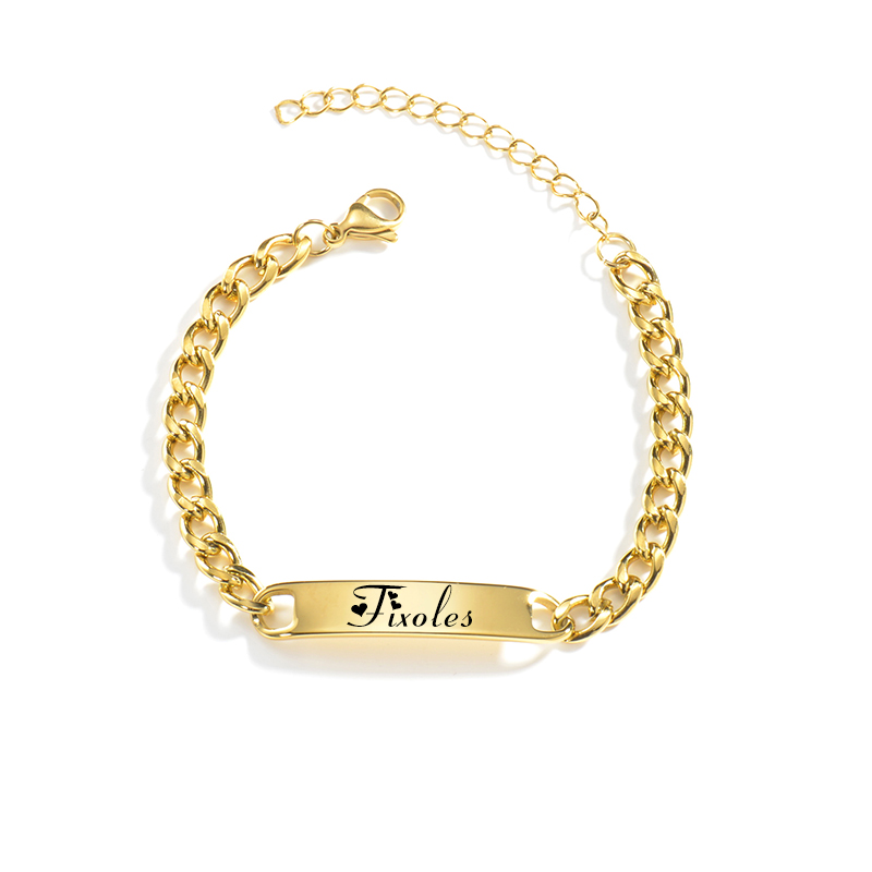 สร้อยคอพร้อมจี้สลักชื่อแบบกำหน - Men'S Accessories Jewelry Bracelet บทวิจารณ์และราคา