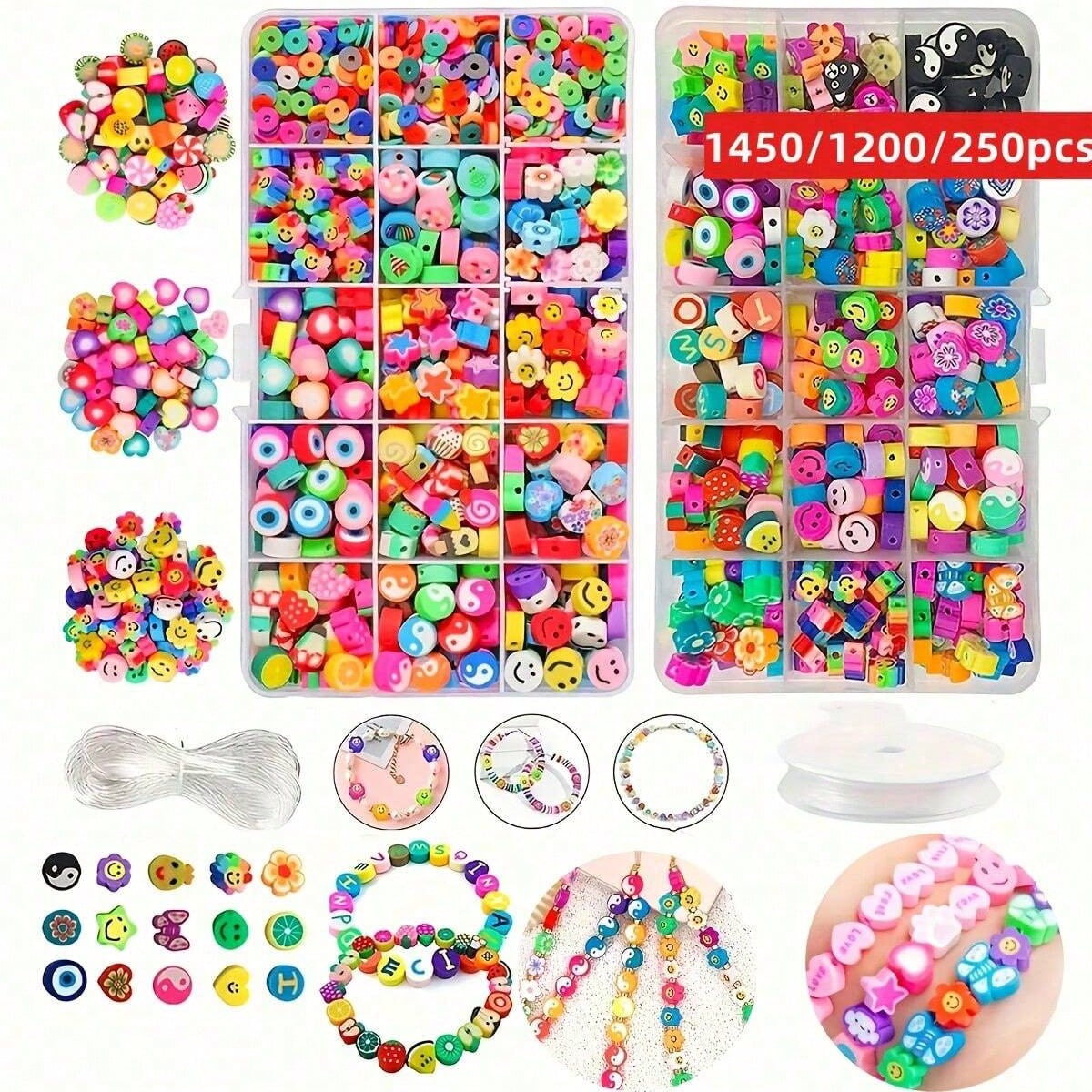 1450/1200/250 ชิ้นชุดลูกปัดดิน - Bead Bracelet Men บทวิจารณ์และราคา