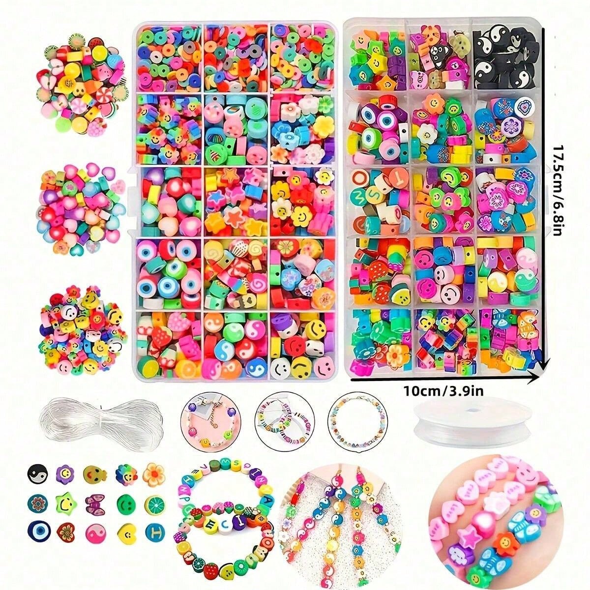 1450/1200/250 ชิ้นชุดลูกปัดดิน - Bead Bracelet Men บทวิจารณ์และราคา