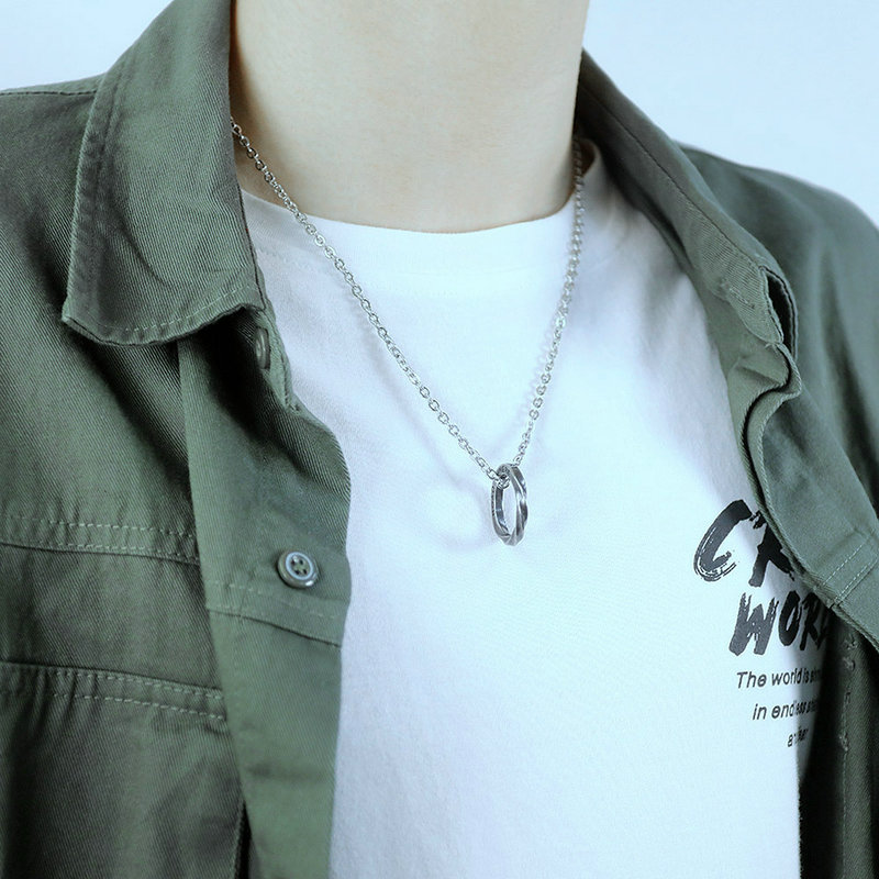 จี้สร้อยคอวงกลมสแตนเลสทรงโมเบี - Men Accessories Pk บทวิจารณ์และราคา