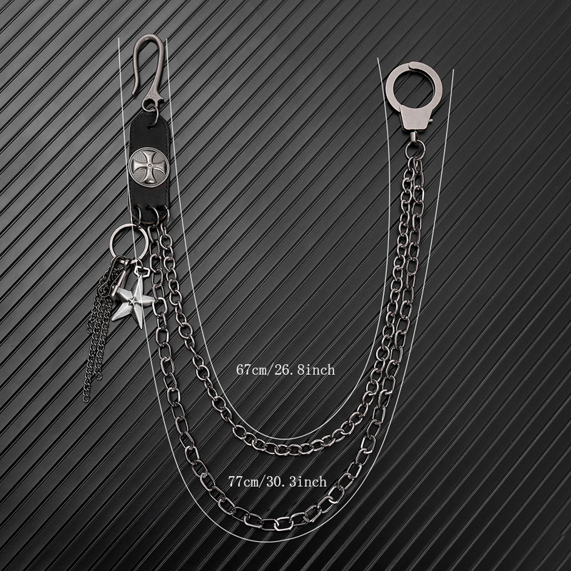 Punk Street Cowhide พวงกุญแจผู - Men Accessories Pk บทวิจารณ์และราคา