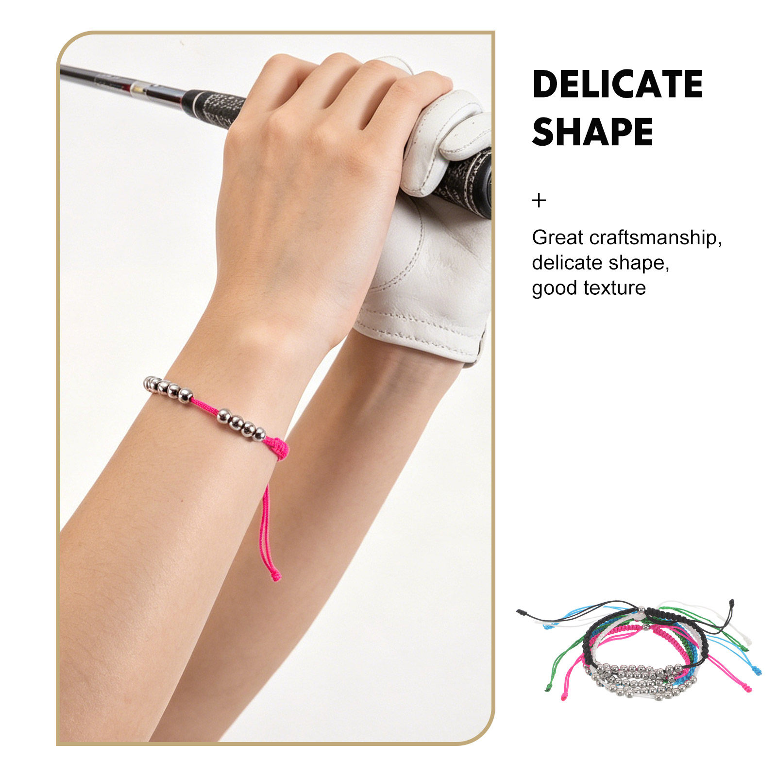 สร้อยข้อมือสำหรับนับคะแนนกอล์ฟ - Bead Bracelet Men บทวิจารณ์และราคา