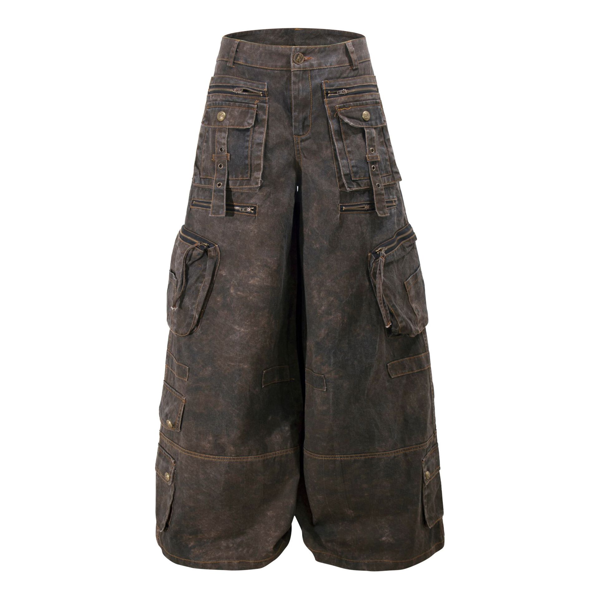 กางเกงคาร์โก้ทรงขากว้างสไตล์กร - Men'S Accessories For Jeans บทวิจารณ์และราคา