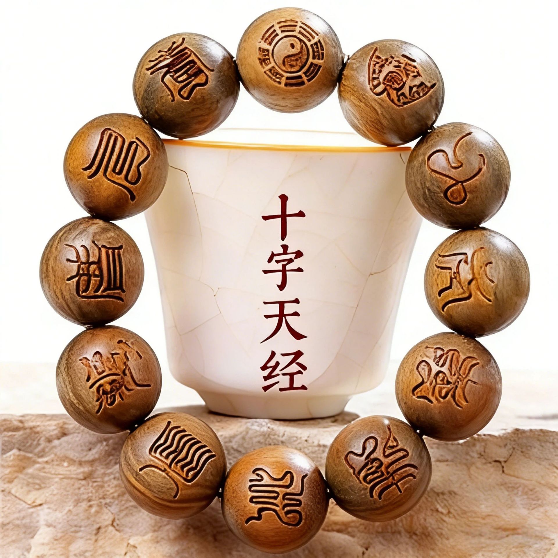 กำไลข้อมือไม้จันทน์เขียวแกะสลั - Bead Bracelet Men บทวิจารณ์และราคา