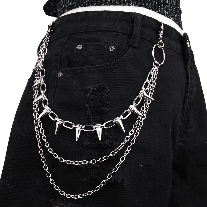 โซ่คาดเอวสไตล์ฮิปฮอป พังก์ร็อก - Men'S Accessories For Jeans บทวิจารณ์และราคา