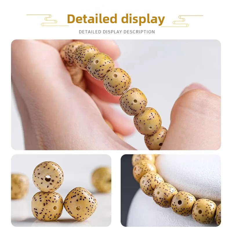 ลูกประคำทองคำเม็ดทองหนาแน่น รู - Bead Bracelet Men บทวิจารณ์และราคา