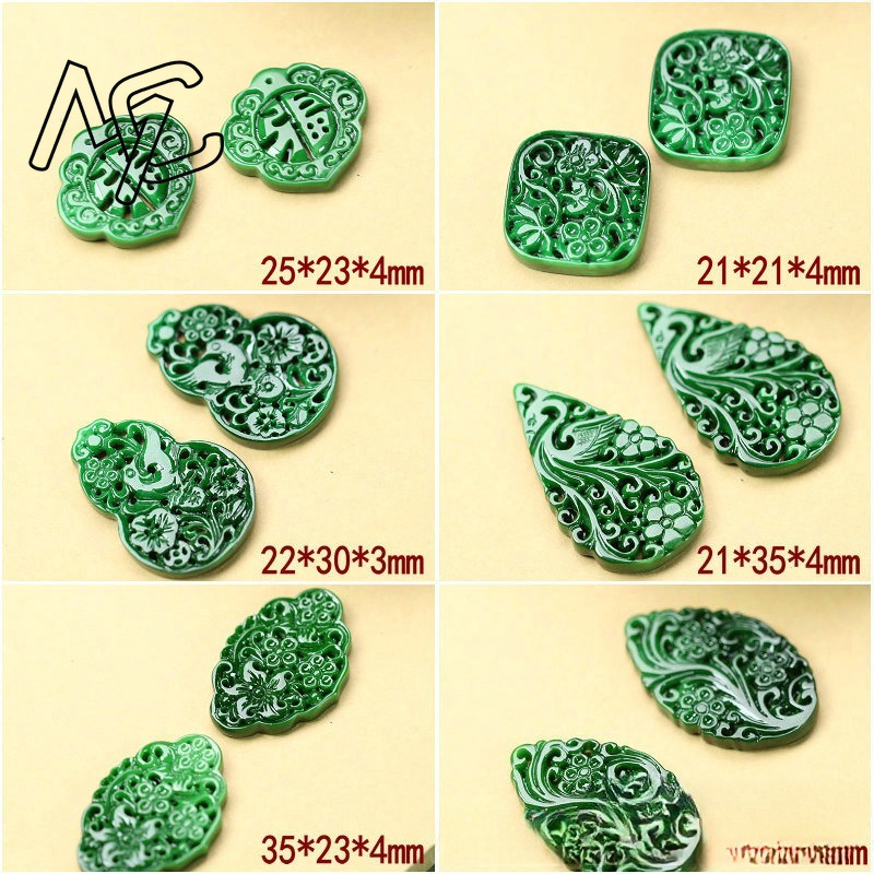 2 ชิ้น DIY หยกเขียวธรรมชาติแบบ - Men'S Mens Accessories บทวิจารณ์และราคา