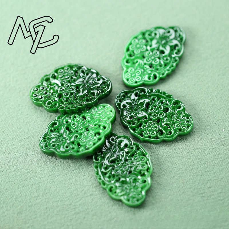 2 ชิ้น DIY หยกเขียวธรรมชาติแบบ - Men'S Mens Accessories บทวิจารณ์และราคา