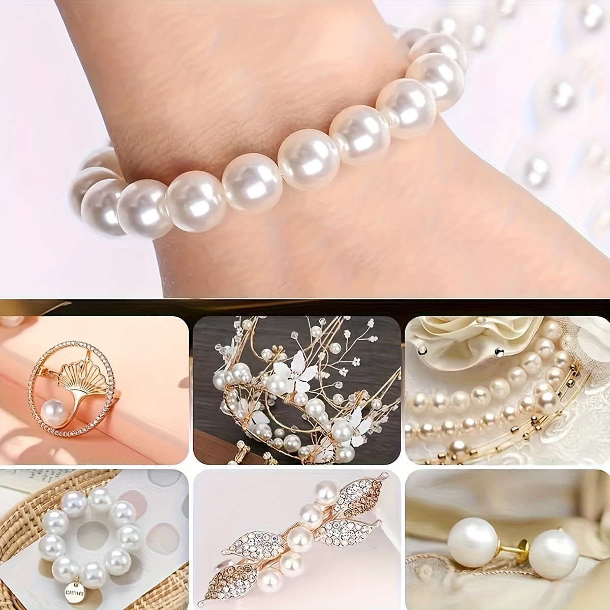 1388 ชิ้น ลูกปัดสีดำ ขาว และน้ - Bead Bracelet Men บทวิจารณ์และราคา