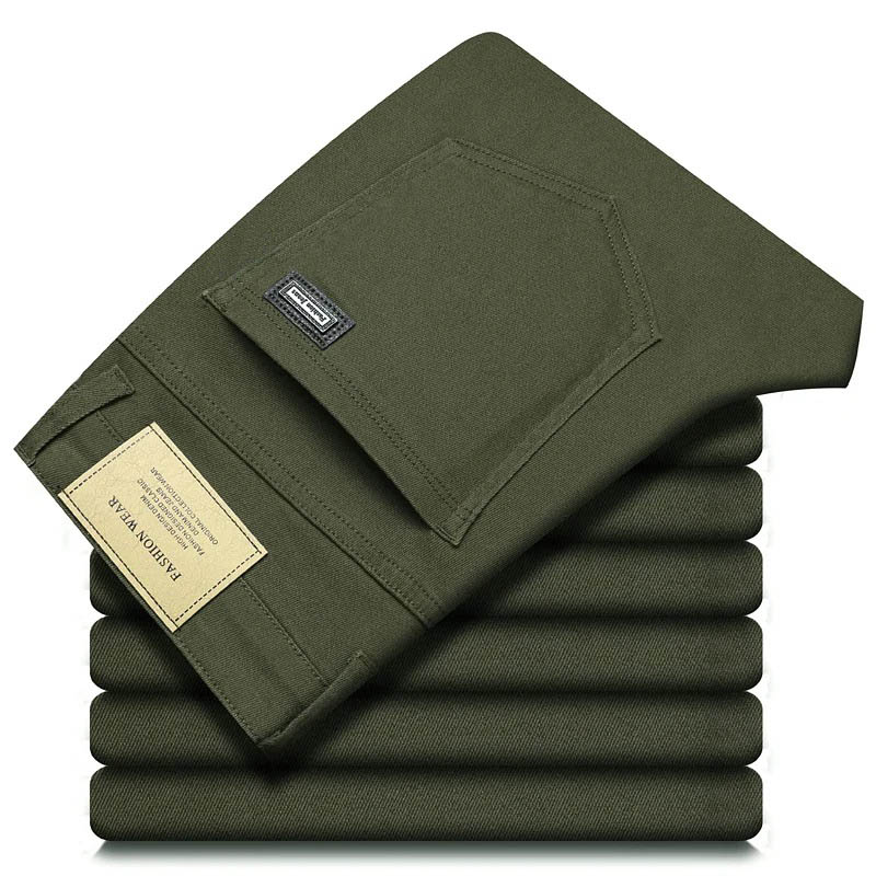 แฟชั่นหลวมตรงธุรกิจสบายๆยืดกาง - Men'S Accessories For Jeans บทวิจารณ์และราคา